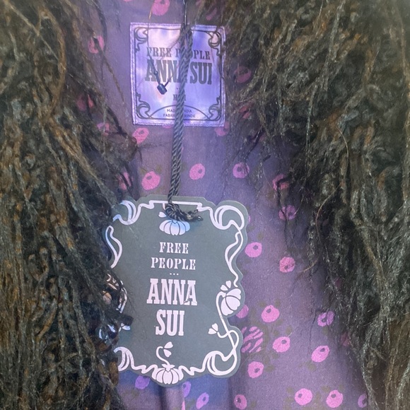 NEW Anna Sui x Free People Jacquard Faux Fur Jacket NWT - Picture 8 of 16